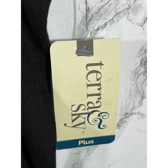 Terra & Sky Womens Size 3X 2-Pack Rib Tank Top Set Black & White Plus Size - Picture 6 of 8